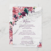  roze menu Moederdag van Floral Marmer (Voorkant / Achterkant)