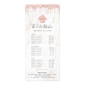 Roze menu van de kreuptaart van Glitter (Voorkant)