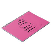 Roze Meow Kat Notitieboek (Linkerzijde)