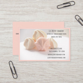 Roze Merengue Bakkerij Baker Pastry Bake Shop Chef Visitekaartje