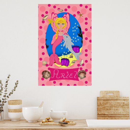 Roze Merfaery en Dolphin Print (Keuken)