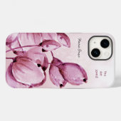 Roze Merlot Pioenrozen Buds Gepersonaliseerd Case-Mate iPhone Case (Achterkant (horizontaal))