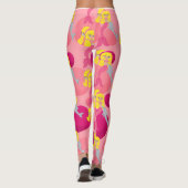 Roze Mermaid Brigit, Dolphin en polka dots Leggings (Achterkant)