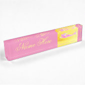 roze mermaid geel naambordje