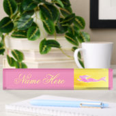 roze mermaid geel naambordje