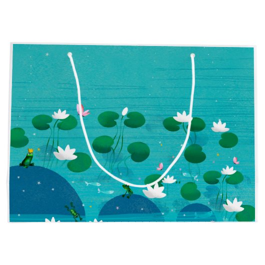 Roze Mermaid Gift Bag Groot Cadeauzakje (Achterkant)