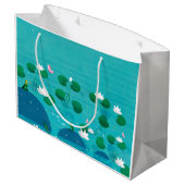 Roze Mermaid Gift Bag Groot Cadeauzakje (Achterkant Gekanteld)