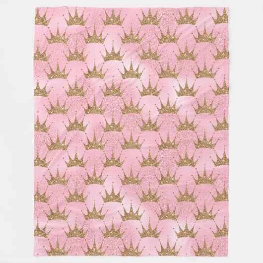 Roze Mermaid Glitter Fleece Deken (Voorkant)