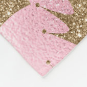 Roze Mermaid Glitter Fleece Deken (Hoek)