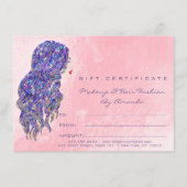 Roze mermaid Hairdresser Makeup Certificate Gift (Voorkant)