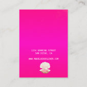 Roze Mermaid Ketting Display Visitekaartje (Achterkant)