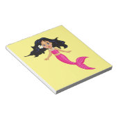 Roze Mermaid-kunst Notitieblok (Schuin)