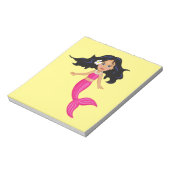 Roze Mermaid-kunst Notitieblok (Linkerzijde)