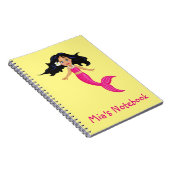 Roze Mermaid-kunst Notitieboek (Rechterzijde)