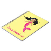 Roze Mermaid-kunst Notitieboek (Linkerzijde)