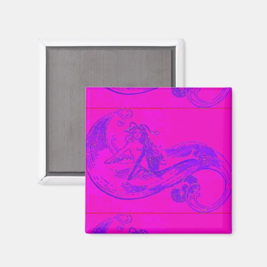 roze mermaid magnet (Voorkant / Achterkant)