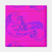 roze mermaid magnet (Voorkant)