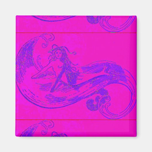 roze mermaid magnet (Voorkant)
