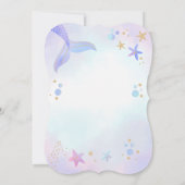 roze mermaid Party Birthday Invitation Kaart (Achterkant)