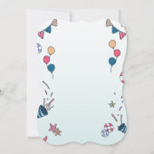 roze mermaid Party Birthday Invitation Save The Date (Achterkant)