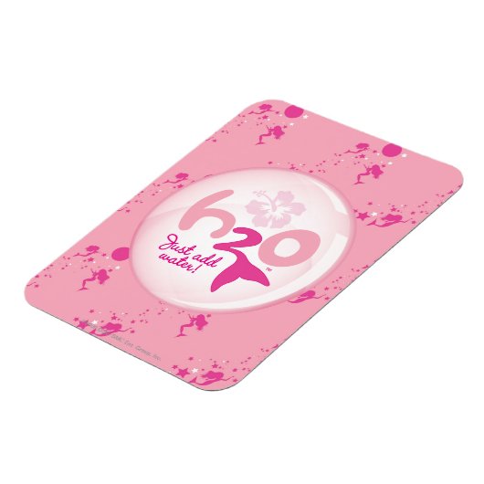 Roze Mermaid Pattern Magneet (Linkerzijde)