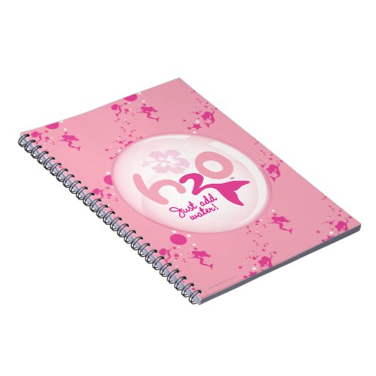 Roze Mermaid Pattern Notitieboek (Rechterzijde)