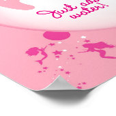 Roze Mermaid Pattern Poster (Hoek)