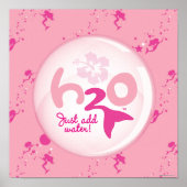 Roze Mermaid Pattern Poster (Voorkant)