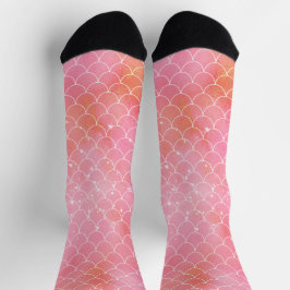 Roze Mermaid Pattern Socks Sokken