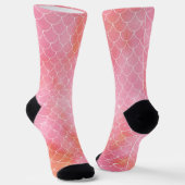 Roze Mermaid Pattern Socks Sokken (Gebogen)