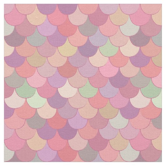 Roze Mermaid Pattern Stof (Close Up)