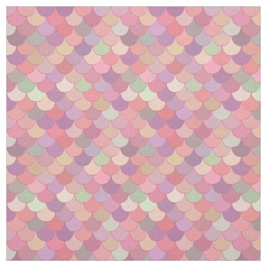 Roze Mermaid Pattern Stof (Swatch)