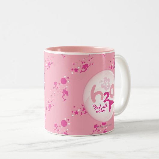 Roze Mermaid Pattern Tweekleurige Koffiemok (Voorkant rechts)