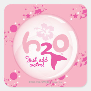 Roze Mermaid Pattern Vierkante Sticker