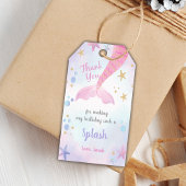 Roze Mermaid Tail Birthday Gift Labels Cadeaulabel