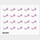 Roze mermaid Tail Vierkante Sticker (Vel)