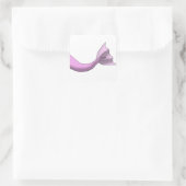 Roze mermaid Tail Vierkante Sticker (Tas)