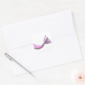 Roze mermaid Tail Vierkante Sticker (Envelop)