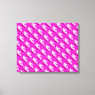 roze mermaïden aanwijzen canvas afdruk