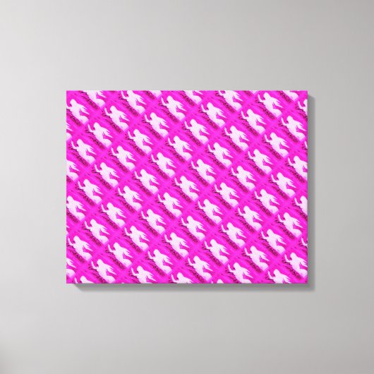 roze mermaïden aanwijzen canvas afdruk (Voorkant)