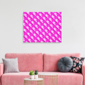 roze mermaïden aanwijzen canvas afdruk (Insitu (Woonkamer))