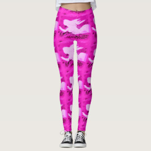 roze mermaïden aanwijzen leggings