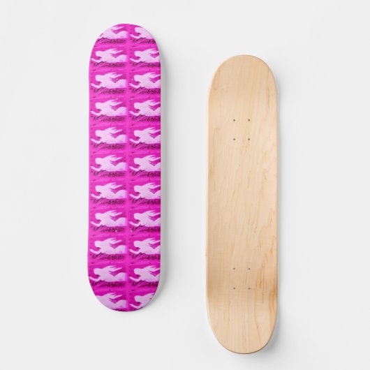 roze mermaïden aanwijzen persoonlijk skateboard (Voorkant)