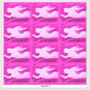 roze mermaïden aanwijzen sticker