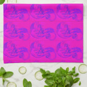 roze mermaiden keukenhanddoek (Gevouwen)