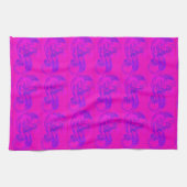 roze mermaiden keukenhanddoek (Horizontaal)