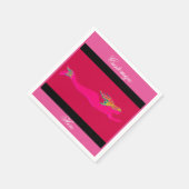 roze mermaïden rood servetten (Hoek)