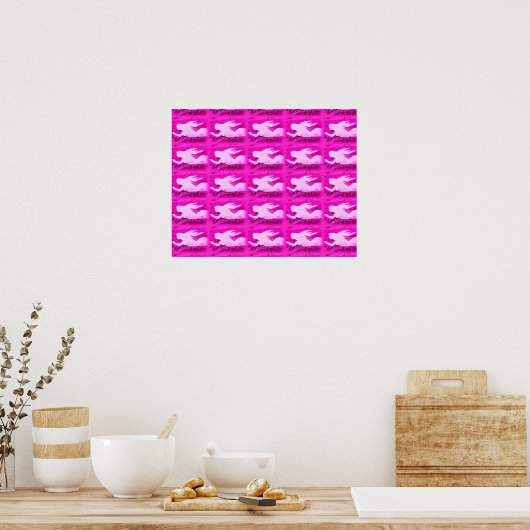 roze mermaids poster (Keuken)