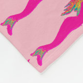 roze mermaipatroon Thunder_Cove Fleece Deken (Hoek)