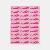 roze mermaipatroon Thunder_Cove Fleece Deken (Voorkant)